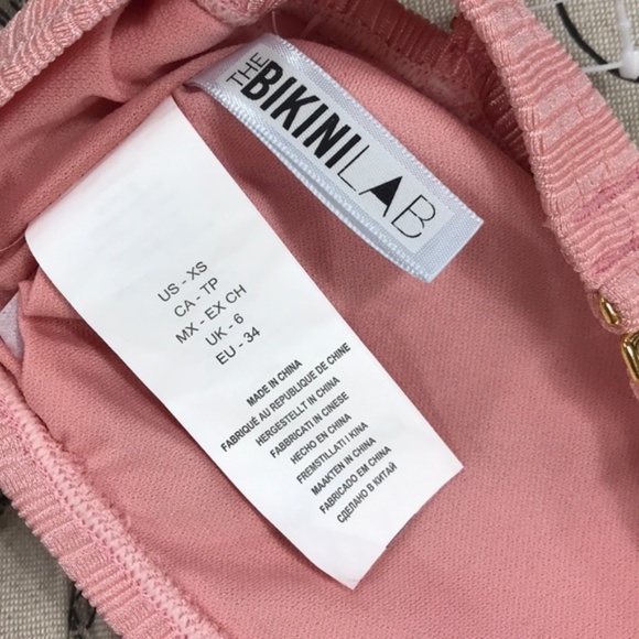 The Bikini Lab Luster Ribbed Bandeau Bikini Top - Picture 5 of 6